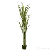 HOMCOM Yucca Artificială de 190 cm, Plantă Artificială cu 39 de Frunze pentru Decor Acasă, Birou, Grădină Ø17x190 cm Verde | Aosom Romania