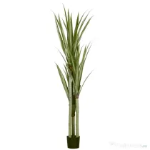 HOMCOM Yucca Artificială de 190 cm, Plantă Artificială cu 39 de Frunze pentru Decor Acasă, Birou, Grădină Ø17x190 cm Verde | Aosom Romania
