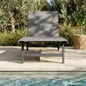 Outsunny Set de 2 Șezlonguri Rabatabile pe 5 Niveluri, Șezlonguri din Aluminiu și Țesătură Respirabilă, 66x165x102 cm, Albastru | Aosom Romania 