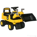 HOMCOM Licensed CAT Kids Ride on Excavator w/ Manual Bucket Horn Under Seat Storage