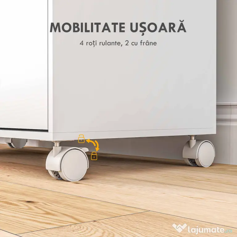 HOMCOM Dulap Multifuncțional cu Masă de Călcat | Blat din Tesatura Efect In | 3 Rafturi | Ghidaj pentru Agățat | 127x42.5x99 cm | Alb | Aosom Romania
