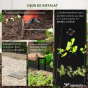Outsunny 2 x 25 m Bariere Impotriva Buruienilor, Tesatura pentru Peisaj, pentru Controlul Buruienilor in Sere si Gradini, Robusta si Usor de Montat 