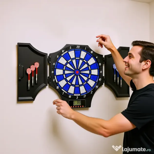 SPORTNOW Electronic Dartboard Set for 8 Players with 31 Games, LCD Scoring Indicator | Aosom Romania