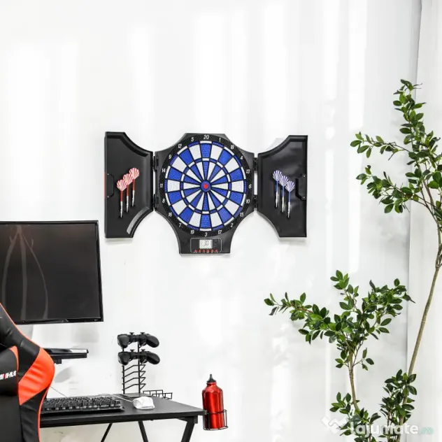 SPORTNOW Electronic Dartboard Set for 8 Players with 31 Games, LCD Scoring Indicator | Aosom Romania