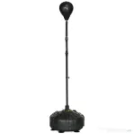 SPORTNOW Punching Ball de Podea cu Bază Reumplută și Ventuze, Înălțime Reglabilă 145-180 cm, Negru