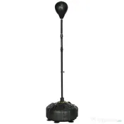 SPORTNOW Punching Ball de Podea cu Bază Reumplută și Ventuze, Înălțime Reglabilă 145-180 cm, Negru 