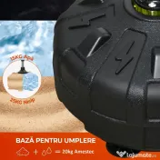 SPORTNOW Punching Ball de Podea cu Bază Reumplută și Ventuze, Înălțime Reglabilă 145-180 cm, Negru 