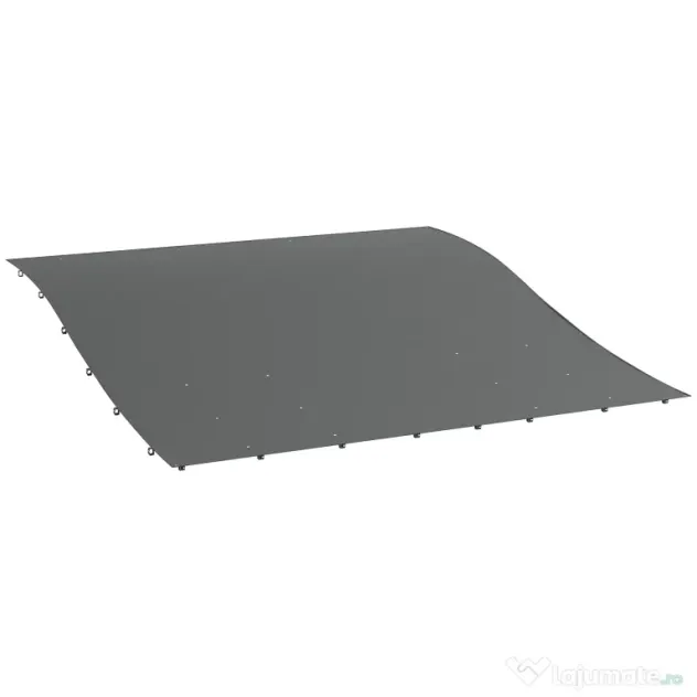 Outsunny Copertină de Rezervă pentru Pergolă cu 16 Orificii de Scurgere, Cârlige şi Inele, 297x 297 cm, Gri Închis | Aosom Romania