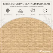 Outsunny Set de Luat Masa din 7 piese din Rachita pentru Terasa | Aosom Romania 