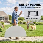 Outsunny Masă Pliabilă de Grădină Φ122 cm, Masă de Picnic Rotundă pentru 6 Persoane, Cadru Metalic, Alb | Aosom Romania 
