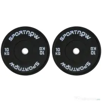 SPORTNOW Set 2 Placi Greutati Olimpice 10 kg Cauciuc pentru Haltere Orificiu 5 cm Acasa Sala | Aosom Romania