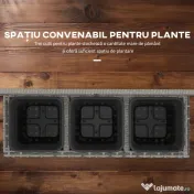 Outsunny Jardinieră de Gradină Autoportantă, Pat de Flori pentru Plante Cățărătoare, Design Modern, 84x30x107cm, Gri Deschis | Aosom Romania 