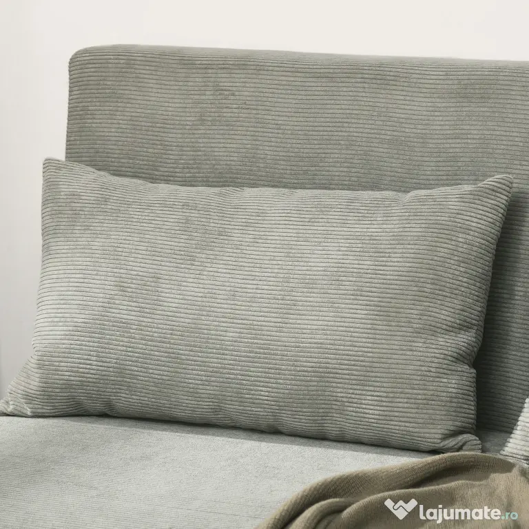 HOMCOM Canapea Extensibila cu 2 Locuri, Gri | Aosom Romania