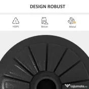 Outsunny Suport 13kg din Ciment pentru Umbrelă Soare, Bază Rotundă Rezistentă 48mm, Negru | Aosom Romania 