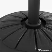Outsunny Suport 13kg din Ciment pentru Umbrelă Soare, Bază Rotundă Rezistentă 48mm, Negru | Aosom Romania 