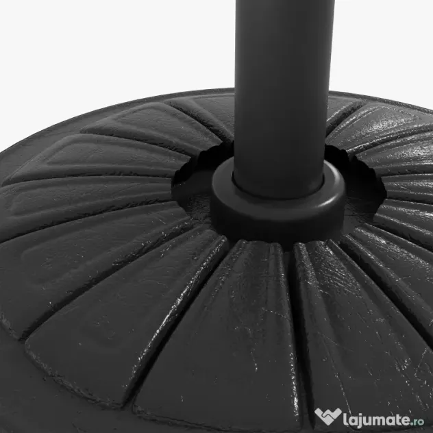 Outsunny Suport 13kg din Ciment pentru Umbrelă Soare, Bază Rotundă Rezistentă 48mm, Negru | Aosom Romania