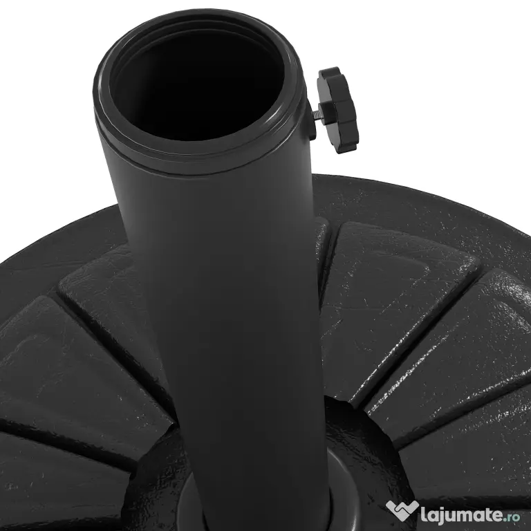 Outsunny Suport 13kg din Ciment pentru Umbrelă Soare, Bază Rotundă Rezistentă 48mm, Negru | Aosom Romania