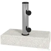Outsunny Baza Umbrelă Gradină 25kg Granit Oțel Inoxidabil pentru Stâlpi Ø32-48mm | Aosom Romania
