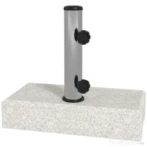 Outsunny Baza Umbrelă Gradină 25kg Granit Oțel Inoxidabil pentru Stâlpi Ø32-48mm | Aosom Romania