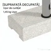 Outsunny Baza Umbrelă Gradină 25kg Granit Oțel Inoxidabil pentru Stâlpi Ø32-48mm | Aosom Romania