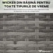 Outsunny Cutie De Depozitare In Aer Liber Cu Captuseala, Cutie De Rachita Din Ratan PE Pentru Interior, Exterior, Gri | Aosom Romania 