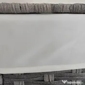 Outsunny Cutie De Depozitare In Aer Liber Cu Captuseala, Cutie De Rachita Din Ratan PE Pentru Interior, Exterior, Gri | Aosom Romania 