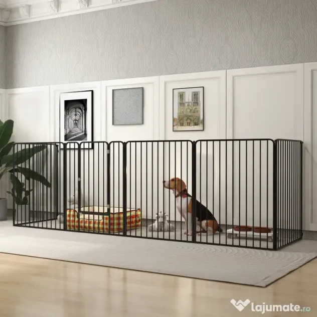 PawHut Tarc de joaca rezistent pentru caini, din 6 panouri | Aosom Romania