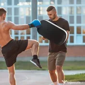 SPORTNOW Scut de box și muay thai pentru braț, din PU și EPE, 38x20x18 cm, negru 