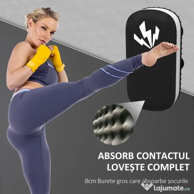 SPORTNOW Scut de box și muay thai pentru braț, din PU și EPE, 38x20x18 cm, negru