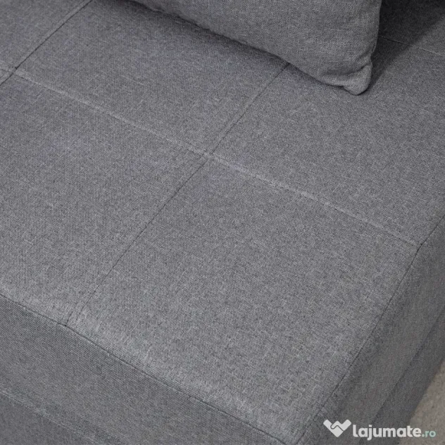 HOMCOM Fotoliu Pliabil Convertibil în Pat Single cu Pernă Inclusă, 70x70x61 cm, Gri | Aosom Romania