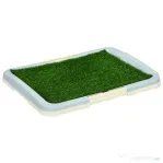 Pawhut Toaleta Pentru Caini, Litiera Portabila Pentru Catei Cu Iarba Artificiala, Panou Cu Grila, Tava, 63 x 48,5 cm | Aosom Romania