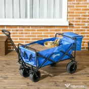 Outsunny Carucior pliabil pentru exterior cu geanta frigorifica d 