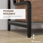 HOMCOM, Raft pentru Imprimantă, cu 3 Niveluri, PAL, Oțel, 55cm x 40cm x 77cm, Negru