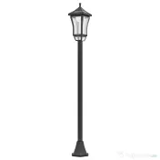 Outsunny Lampă de Grădină cu Autonomie de 6 ore și Sistem de Fixare la Sol, din ABS și Policarbonat, 15x15x127 cm, Negru 