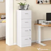 HOMCOM Sertar 4 Încuietoare A4 Alb | Aosom Romania 