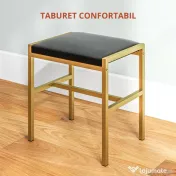 HOMCOM Masă de Machiaj cu Oglindă, 10 Becuri și Taburet Căptușit, 90x45x132,5 cm, Negru | Aosom Romania 