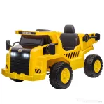 AIYAPLAY Camion de jucărie cu licență Caterpillar, telecomandă, faruri, cupă și lopată, 110x70.5x61.5 cm, galben