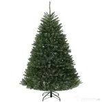 HOMCOM Brad artificial de Crăciun de 195 cm cu 1838 de ramuri și bază din oțel pentru interior, verde
