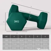 SPORTNOW Set de Gantere de Sală cu Suport Pliabil, 2x1 kg, 2x2 kg, 2x3 kg, Gantere Hexagonale de Metal cu Mâner, Antrenament Fitness Acasă, Multicolor | Aosom Romania