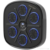 SPORTNOW Aparat de Box Muzical Montat pe Perete cu 9 Viteze, Conexiune Bluetooth și Mănuși, 41.8x44.6x7.5 cm, Negru și Albastru 