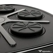 SPORTNOW Aparat de Box Muzical Montat pe Perete cu 9 Viteze, Conexiune Bluetooth și Mănuși, 41.8x44.6x7.5 cm, Negru și Albastru 
