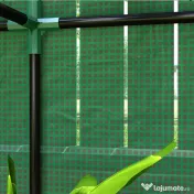 Outsunny Sera Mini cu 3 Niveluri, Copertină din PE cu Armătură și Ușă Rulabilă, 100x40x150 cm, Verde | Aosom Romania 