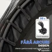 HOMCOM Trambulină pentru Copii 3-10 Ani cu Plasă de Siguranță, Suprafață Elastică cu Bare Capitonate, Ø163x190 cm, Negru | Aosom Romania 