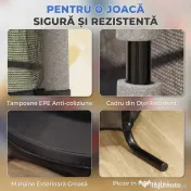 HOMCOM Trambulină pentru Copii 3-10 Ani cu Plasă de Siguranță, Suprafață Elastică cu Bare Capitonate, Ø163x190 cm, Negru | Aosom Romania 