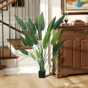 HOMCOM Plantă Artificială "Pasărea Paradisului" cu 20 de Frunze și Ghiveci | Aosom Romania 