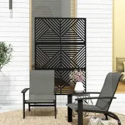 Outsunny Separator Divizor de Exterior și Spalier pentru Plante 122x45x198cm Negru | Aosom Romania