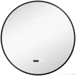 HOMCOM Oglindă de Baie Anti-Ceață cu Lumini LED Reglabile, Ø70x3 cm, Negru | Aosom Romania