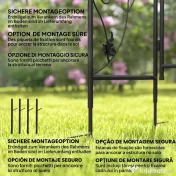 Outsunny Arc de Grădină cu Poartă și Grilaj pentru Plante Cățărătoare, 2,2x1 m, Negru | Aosom Romania 