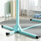 HOMCOM Bară de Gimnastică pentru Copii 3+ Ani, Înălțime Reglabilă, din Oțel și Lemn Masiv de Fag, Bleu | Aosom Romania 