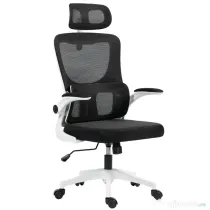 Vinsetto Scaun de Birou Ergonomic cu Tetieră Detașabilă Negru | Aosom Romania